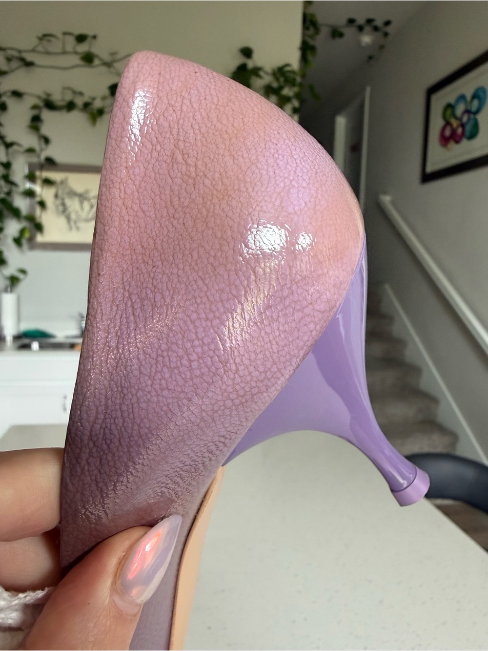 Salvatore Ferragamo Lilac Vara Bow Peep-Toe Pumps - Picture 15 of 16